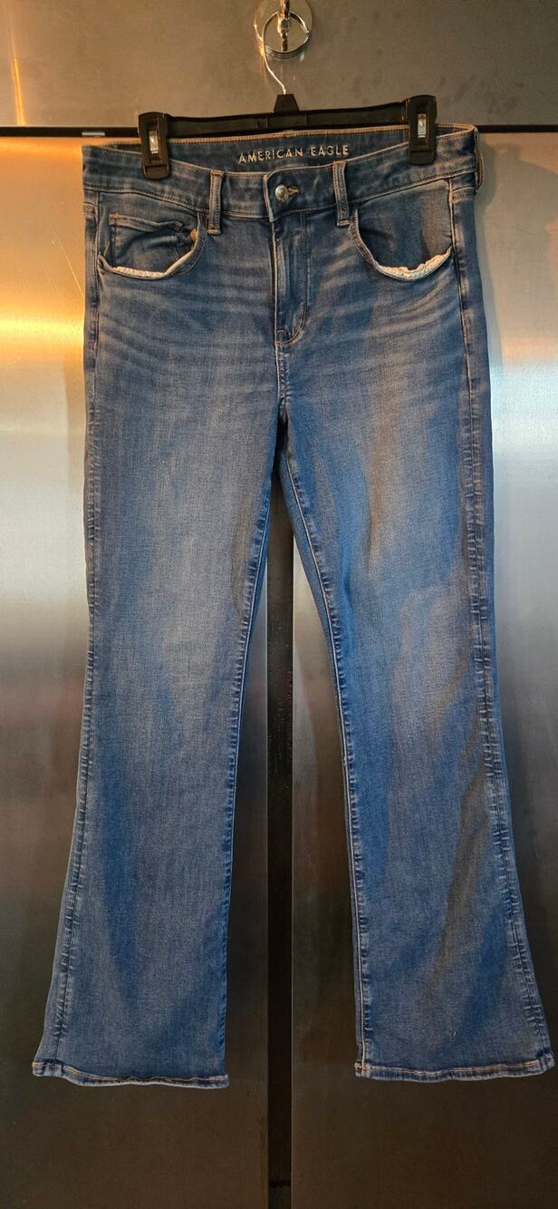 American Eagle Next Level Stretch Bootcut Jeans Women's Size 12 Medium Wash